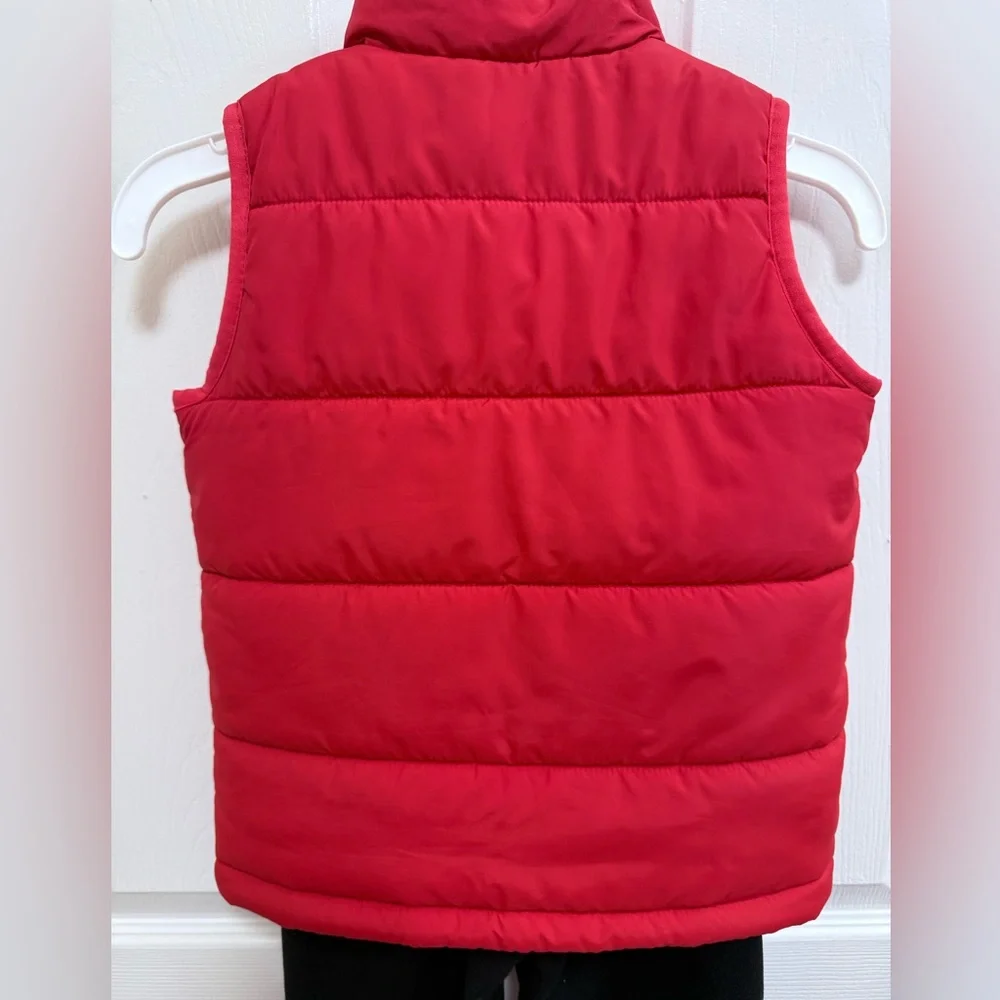 Nike Red Puffer Vest with Black Joggers, Size 4 - Picture 5 of 8